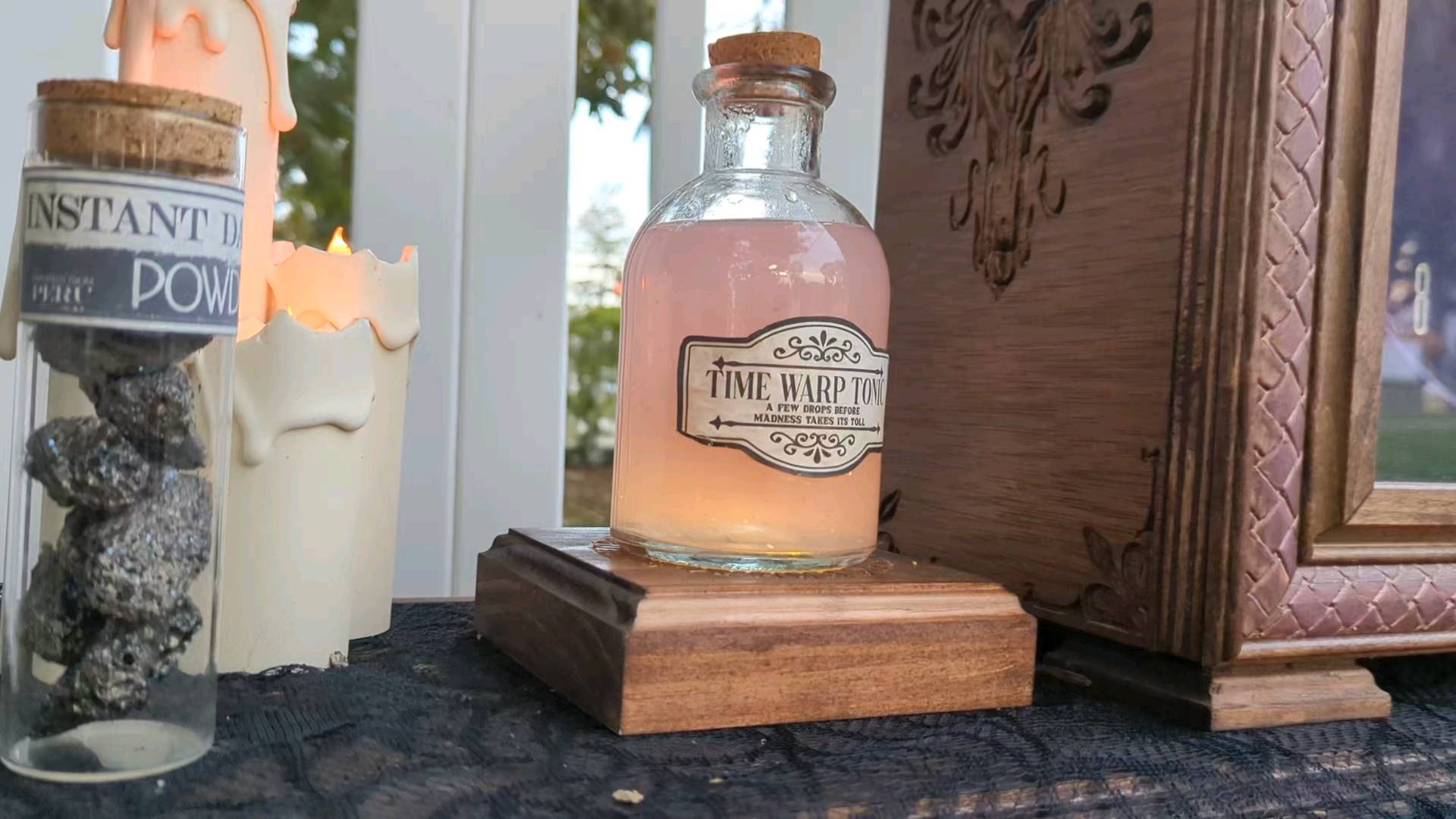 Time Warp Tonic, a few drops before madness takes its toll #themysticalcaravan #halloween #haunted #massapequa #rockyhorrorpictureshow #hauntedmansion