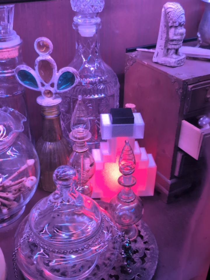 A strange new potion has appeared in the cabinet… 🍷✨
its glow shimmers like something pulled from another realm.
No one remembers brewing it, but a single glistering melon slice was found beside the bottle. 
Coincidence ? Hardly.
#themysticalcaravan #relicsfromregionsbeyond #talesofthemysticalcaravan #minecraftpotion #glisteringmelonslice #foolishmortals #spookyseason