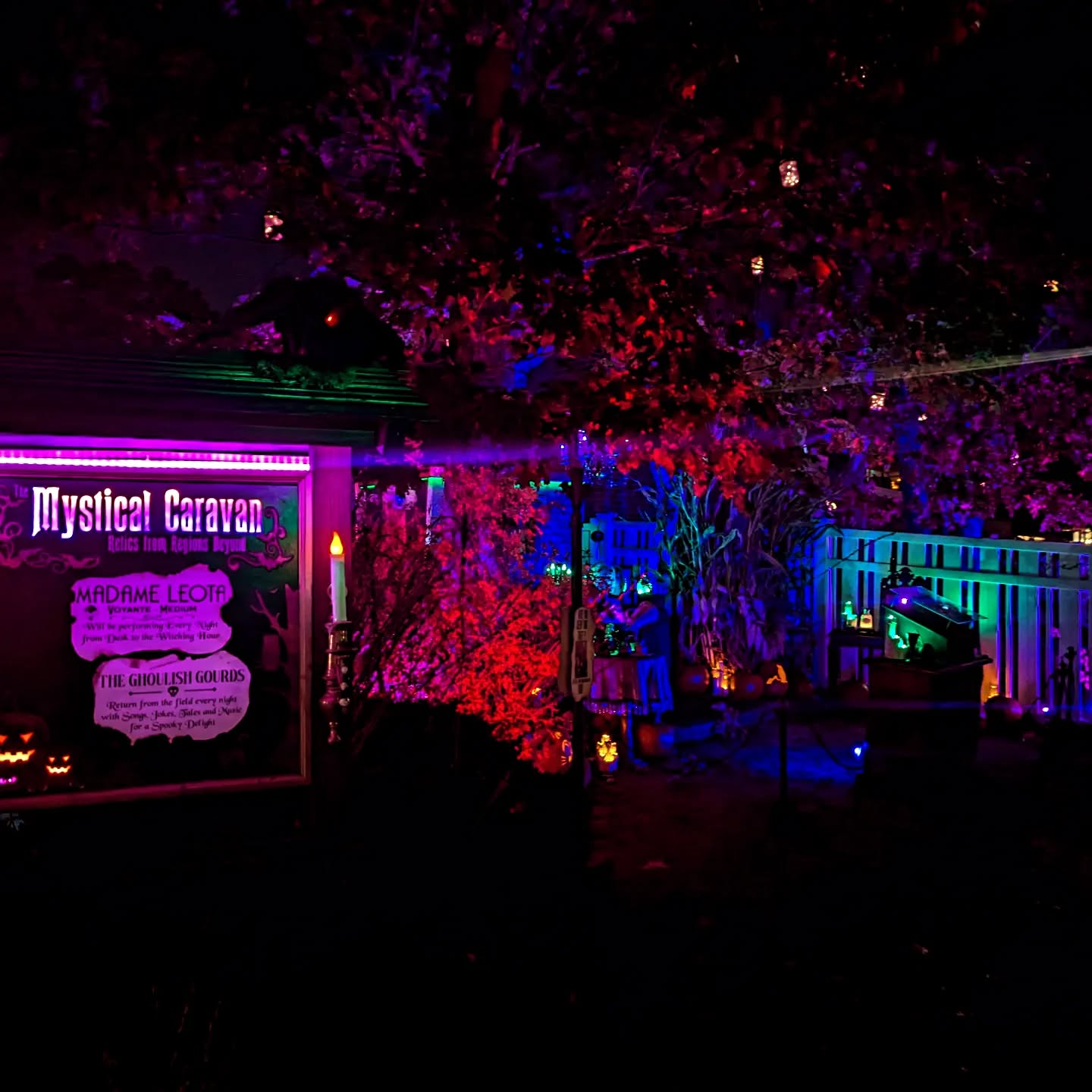 The Mystical Caravan has arrived in town ! 
Mortals are welcomed every night from Dusk until the Witching Hour #massapequa #halloween #hamloween2024 #themysticalcaravan